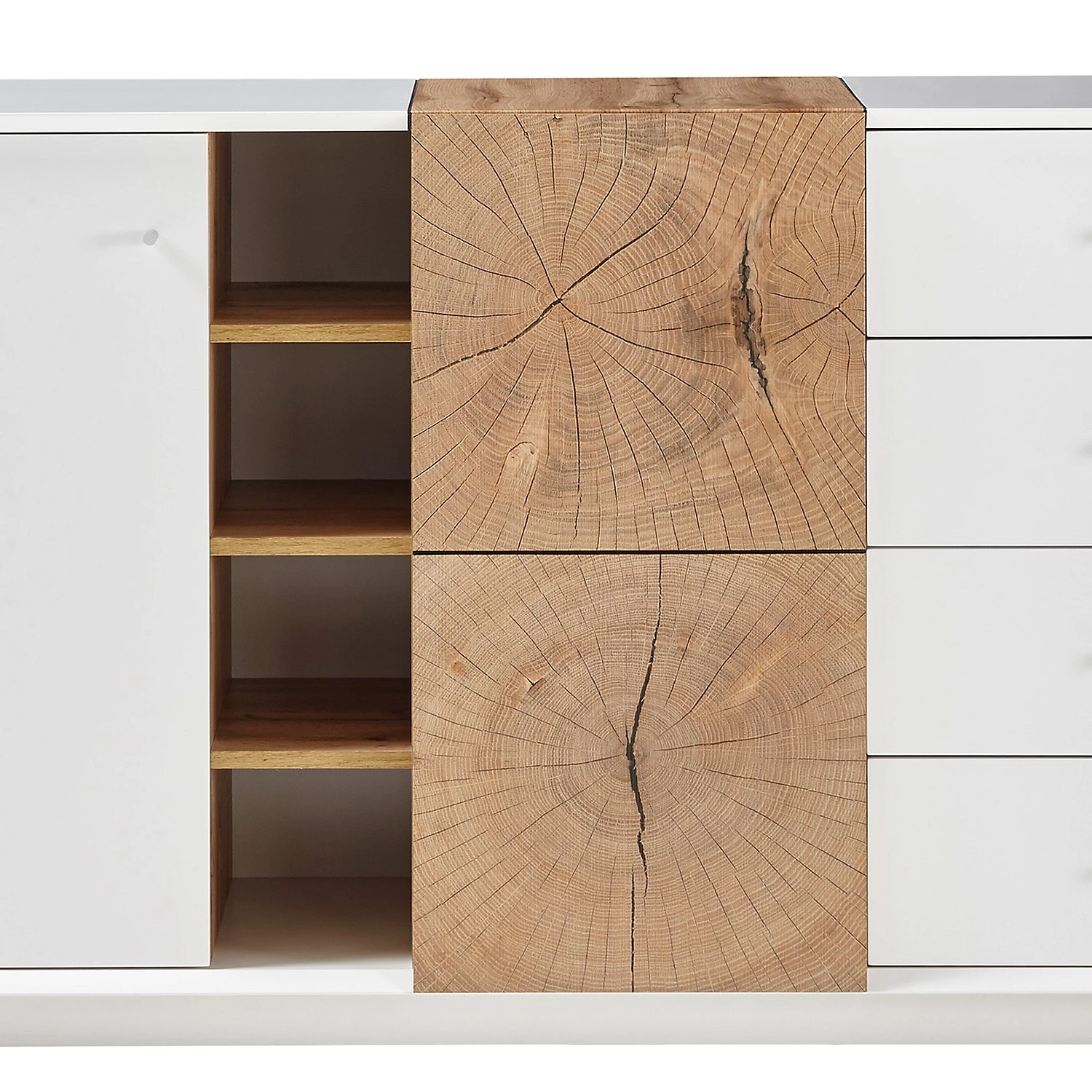 Loftscape Sideboard Crecora II - Weiß / Eiche Dekor 4 Loftscape Sideboard Crecora II - Weiß / Eiche Dekor – Bild 4