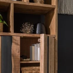 Ars manufacti Büroregal Domme - Akazie massiv / Eisen - Akazie / Anthrazit -Wohnzimmermöbel boutique en ligne 1000246832 220705 022 MOOD DETAILS P000000001000246832 mood