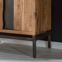 Ars manufacti Büroregal Domme - Akazie massiv / Eisen - Akazie / Anthrazit -Wohnzimmermöbel boutique en ligne 1000246832 220705 023 MOOD DETAILS P000000001000246832 mood