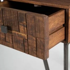 Wolf-Möbel Schreibtisch Bubry - Akazie massiv / Eisen - Akazie / Anthrazit -Wohnzimmermöbel boutique en ligne 1000246833 220330 034 DETAILS P000000001000246833