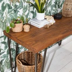 Wolf-Möbel Schreibtisch Bubry - Akazie massiv / Eisen - Akazie / Anthrazit -Wohnzimmermöbel boutique en ligne 1000246833 220610 030 DETAILS P000000001000246833