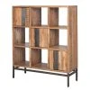 Ars manufacti Büroregal Domme II - Akazie massiv / Eisen - Akazie / Anthrazit