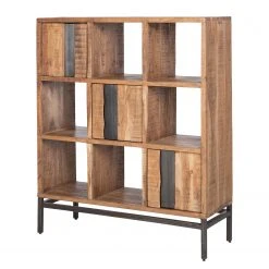 Ars manufacti Büroregal Domme II - Akazie massiv / Eisen - Akazie / Anthrazit