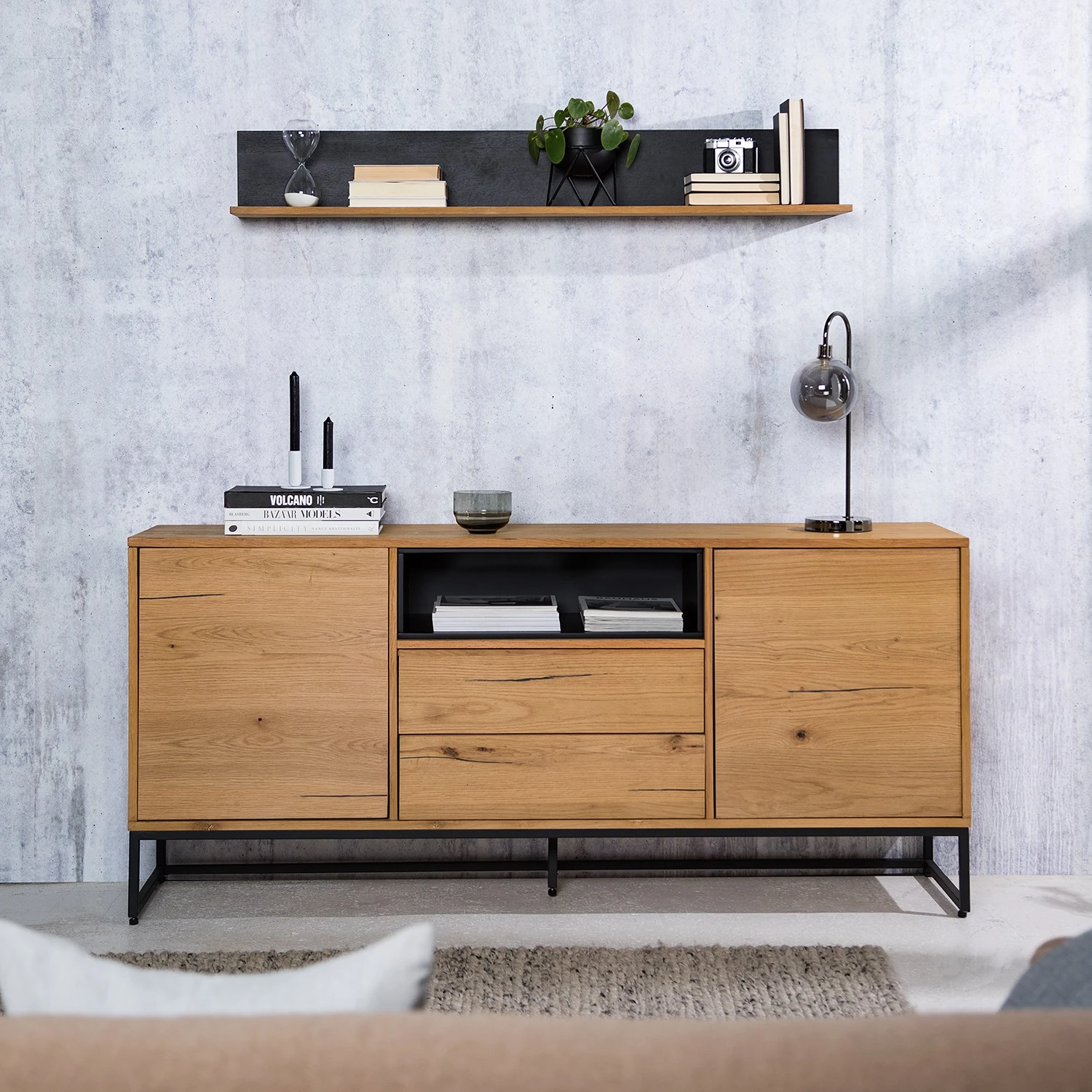 Studio Copenhagen Wandboard Flox - Echtholzfurnier - Eiche / Schwarz - Breite: 140 cm 2 Studio Copenhagen Wandboard Flox - Echtholzfurnier - Eiche / Schwarz - Breite: 140 cm – Bild 2