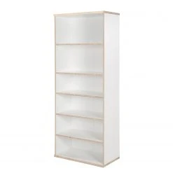 Furnitive Regal Basix II - Weiß / Eiche Sägerau Dekor