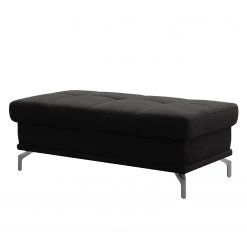 Loftscape Polsterhocker Odenas - Webstoff - Webstoff Palila: Schwarz