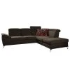 Loftscape Ecksofa Tamaris II - Webstoff - Webstoff Palila: Espresso - Ecke davorstehend rechts - Mit Schlaffunktion