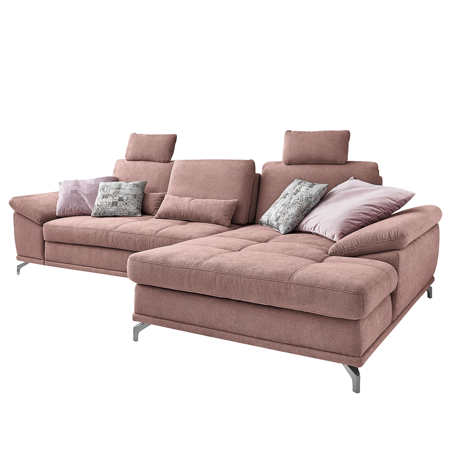 Loftscape Ecksofa Odenas - Webstoff - Webstoff Palila: Mauve - Longchair davorstehend rechts - Mit Schlaffunktion 3 Loftscape Ecksofa Odenas - Webstoff - Webstoff Palila: Mauve - Longchair davorstehend rechts - Mit Schlaffunktion – Bild 3