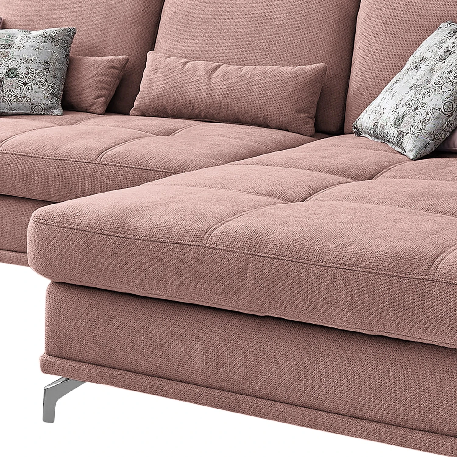 Loftscape Ecksofa Odenas - Webstoff - Webstoff Palila: Mauve - Longchair davorstehend rechts - Mit Schlaffunktion 8 Loftscape Ecksofa Odenas - Webstoff - Webstoff Palila: Mauve - Longchair davorstehend rechts - Mit Schlaffunktion – Bild 8