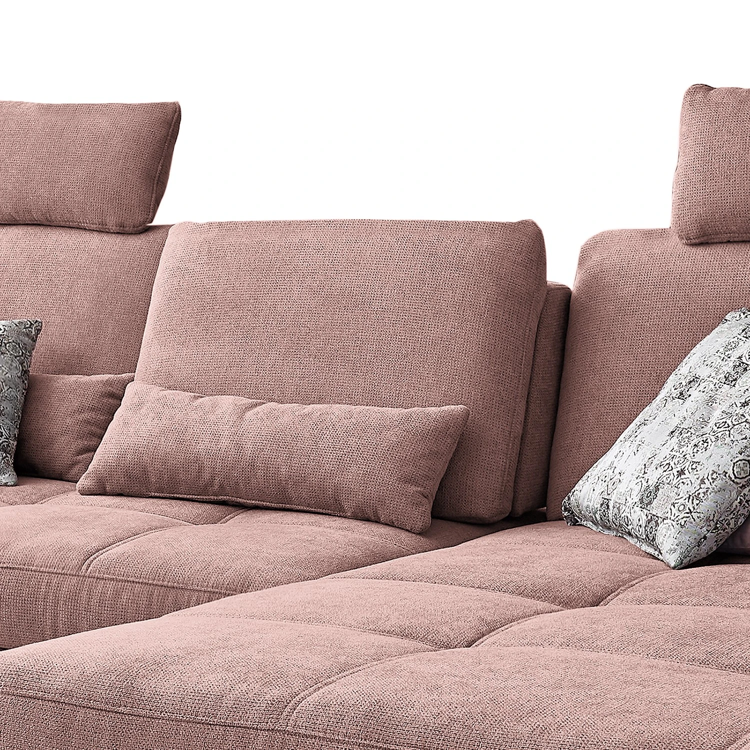 Loftscape Ecksofa Odenas - Webstoff - Webstoff Palila: Mauve - Longchair davorstehend rechts - Mit Schlaffunktion 9 Loftscape Ecksofa Odenas - Webstoff - Webstoff Palila: Mauve - Longchair davorstehend rechts - Mit Schlaffunktion – Bild 9