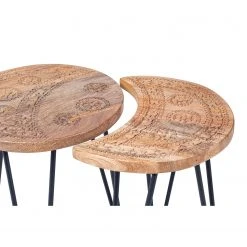 Naturoo Beistelltisch Vignats (2-teilig) - Mango massiv / Metall - Mango / Schwarz -Wohnzimmermöbel boutique en ligne 1000249479 210224 15504000017 DETAILS P000000001000249479