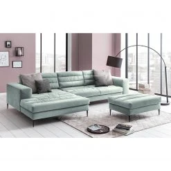 Fredriks Polsterhocker Valmorel - Webstoff - Microfaser Knarik: Grau -Wohnzimmermöbel boutique en ligne 1000249766 210415 15371000004 MOOD DETAILS P000000001000249766 mood