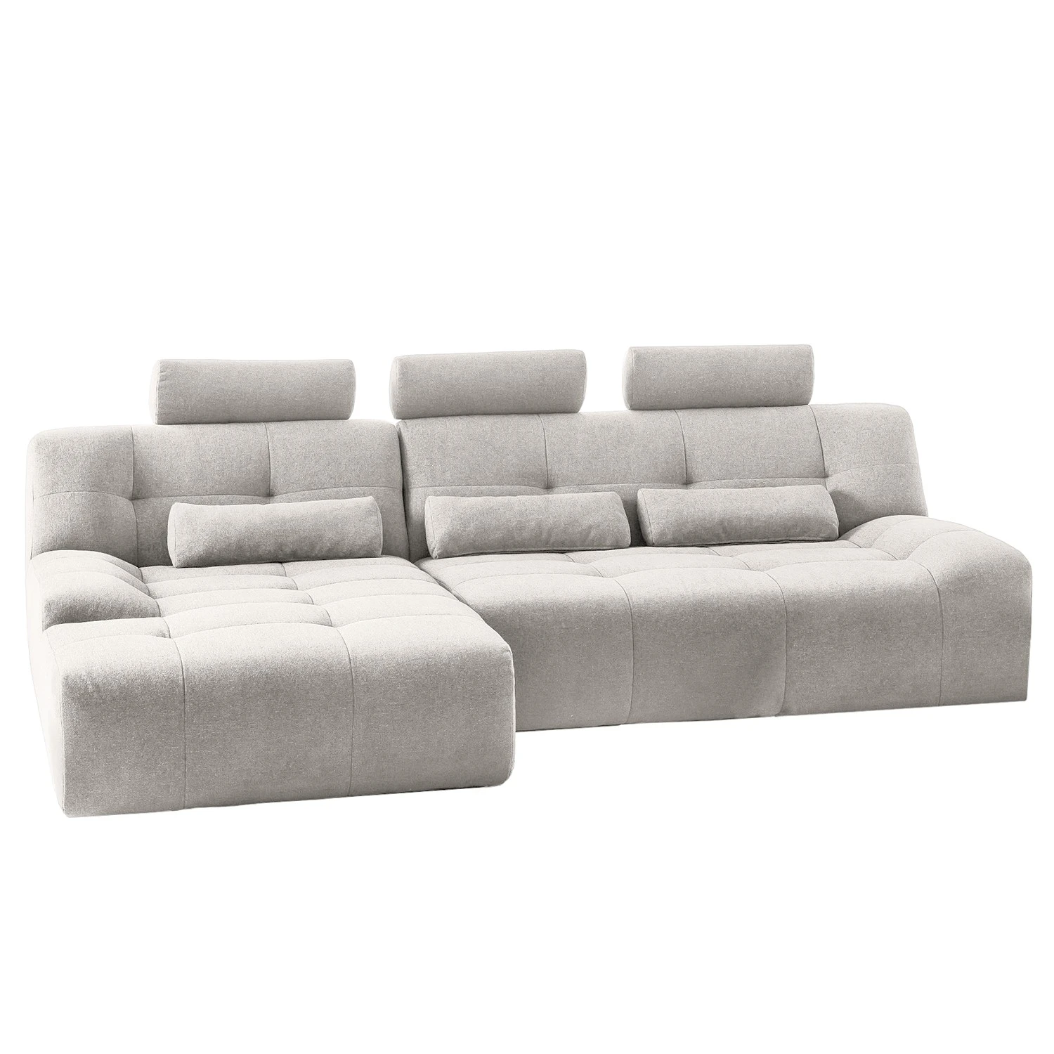Fredriks Ecksofa Valleres - Webstoff - Webstoff Nila: Hellgrau - Longchair davorstehend links - Ohne Hocker 3 Fredriks Ecksofa Valleres - Webstoff - Webstoff Nila: Hellgrau - Longchair davorstehend links - Ohne Hocker – Bild 3