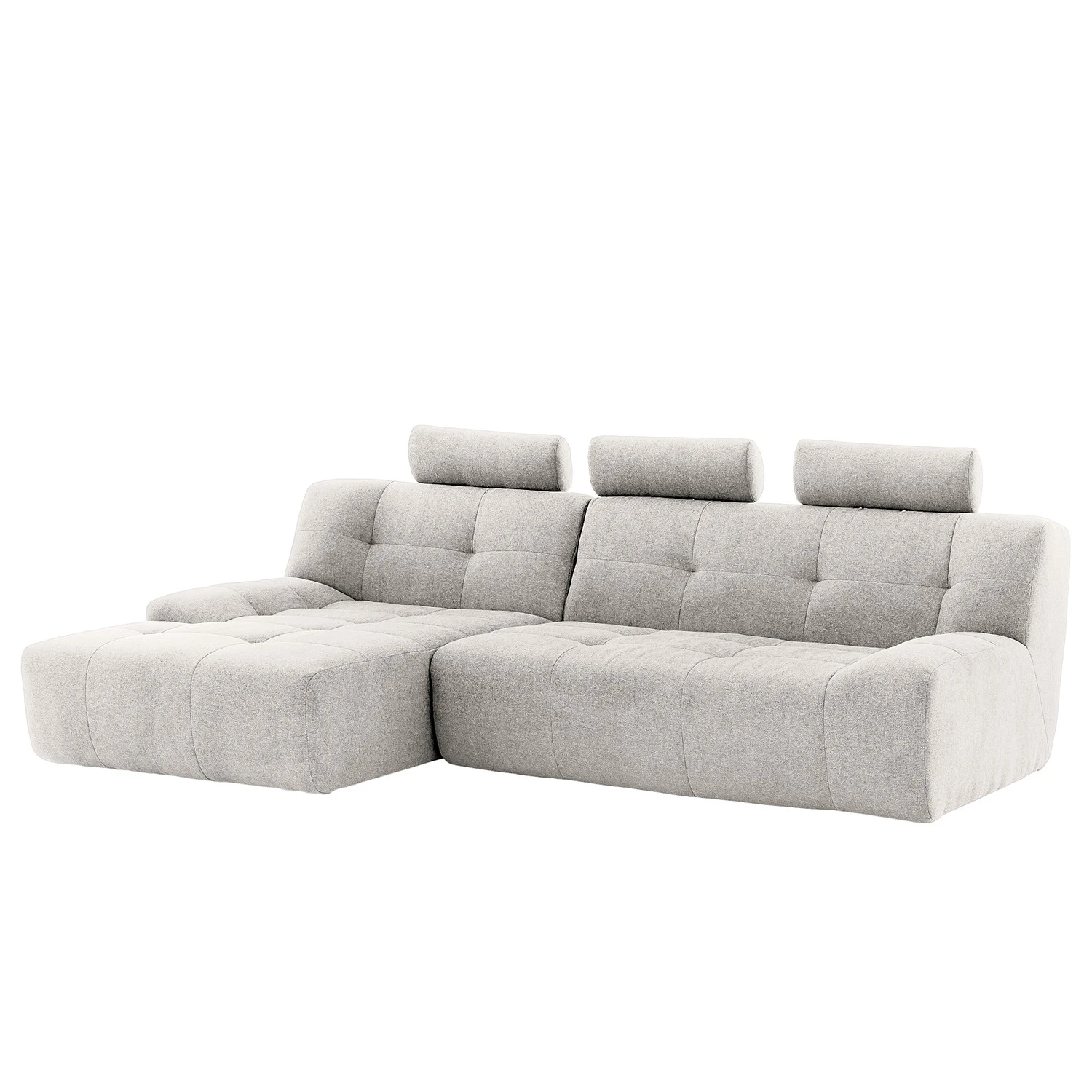 Fredriks Ecksofa Valleres - Webstoff - Webstoff Nila: Hellgrau - Longchair davorstehend links - Ohne Hocker 4 Fredriks Ecksofa Valleres - Webstoff - Webstoff Nila: Hellgrau - Longchair davorstehend links - Ohne Hocker – Bild 4
