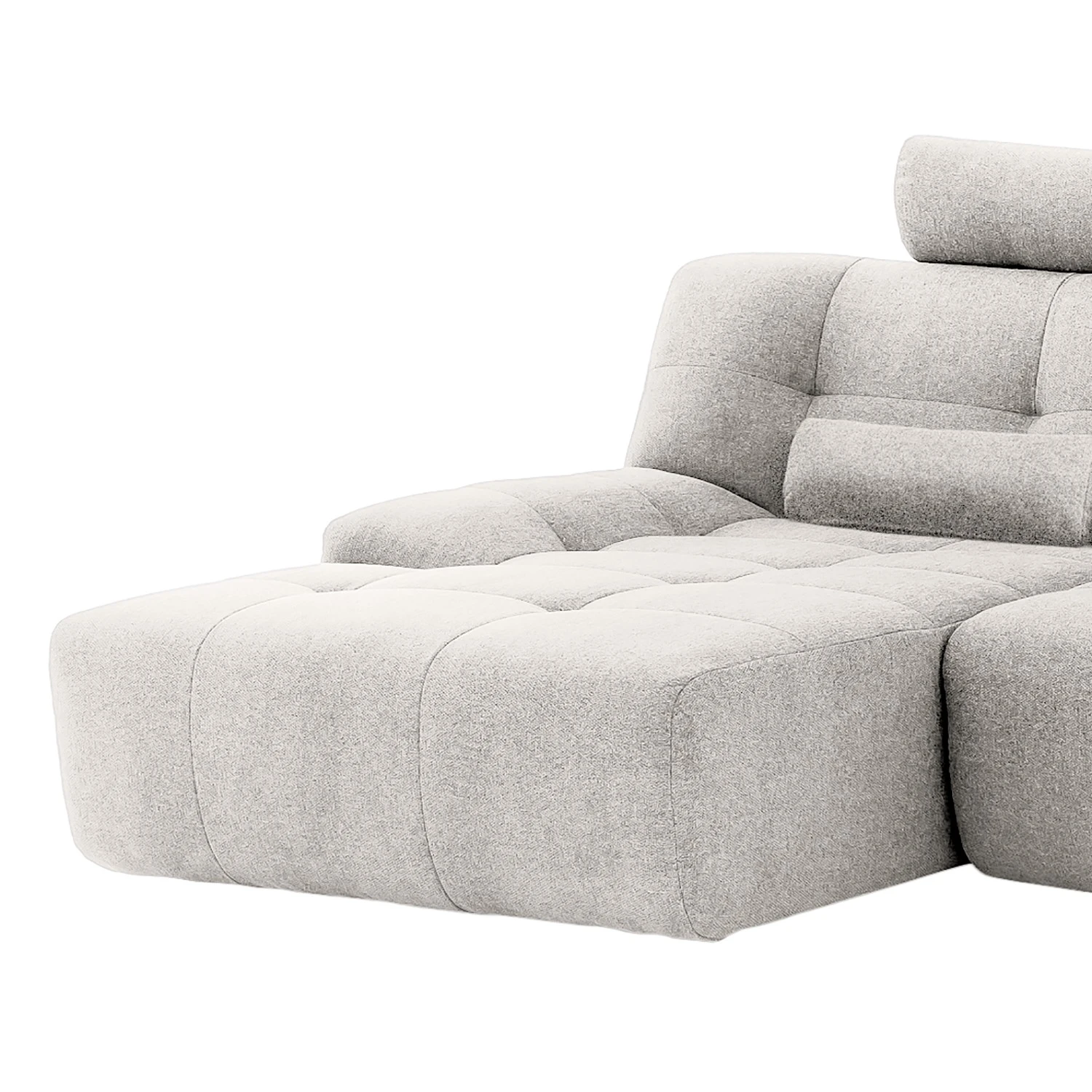 Fredriks Ecksofa Valleres - Webstoff - Webstoff Nila: Hellgrau - Longchair davorstehend links - Ohne Hocker 5 Fredriks Ecksofa Valleres - Webstoff - Webstoff Nila: Hellgrau - Longchair davorstehend links - Ohne Hocker – Bild 5