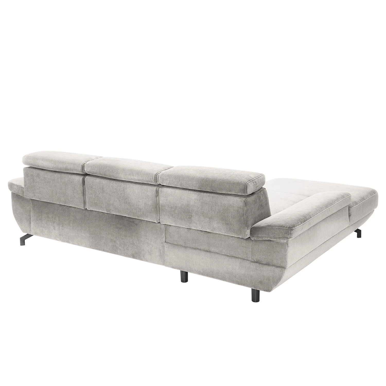 Fredriks Ecksofa Cussay - Flachgewebe - Webstoff Cuna: Hellgrau - Longchair davorstehend links 6 Fredriks Ecksofa Cussay - Flachgewebe - Webstoff Cuna: Hellgrau - Longchair davorstehend links – Bild 6