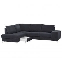 Fredriks Ecksofa Lescun - Webstoff - Webstoff Koza: Dunkelblau - Ottomane davorstehend links -Wohnzimmermöbel boutique en ligne 1000249902 210415 16230600842 DETAILS P000000001000249902
