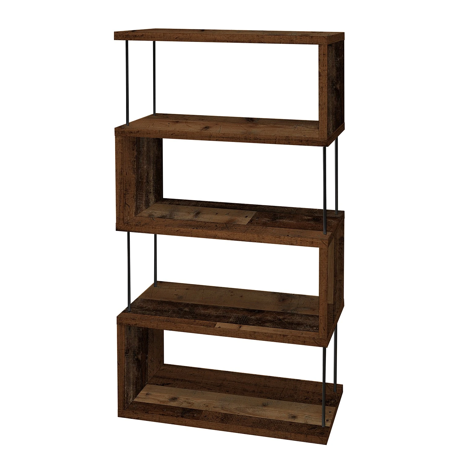 Furnitive Regal Ault IV - Eiche Dunkel Dekor - Breite: 66 cm 1 Furnitive Regal Ault IV - Eiche Dunkel Dekor - Breite: 66 cm