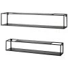 Loftscape Wandregal Lancieux II (2er-Set) - Metall - Schwarz