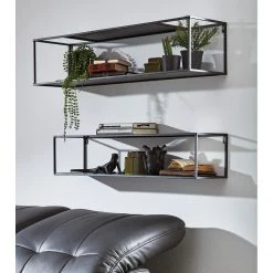 Loftscape Wandregal Lancieux I (2er-Set) - Metall - Schwarz -Wohnzimmermöbel boutique en ligne 1000252694 210325 08142000112 MOOD DETAILS P000000001000252694 mood
