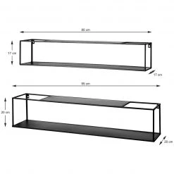 Loftscape Wandregal Lancieux I (2er-Set) - Metall - Schwarz -Wohnzimmermöbel boutique en ligne 1000252694 220209 121521000500 SKETCH DETAILS P000000001000252694 sketch