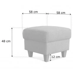 Loftscape Polsterhocker Baulon - Flachgewebe - Flachgewebe Ama: Dunkelgrau -Wohnzimmermöbel boutique en ligne 1000253770 210419 15000900355 SKETCH DETAILS P000000001000253770 sketch