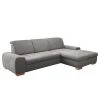 Loftscape Ecksofa Boussay - Webstoff - Webstoff Neli: Grau - Longchair davorstehend rechts - Mit Schlaffunktion
