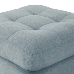 Fredriks Polsterhocker Montfort - Chenille - Chenille Alix: Hellblau -Wohnzimmermöbel boutique en ligne 1000254245 210426 12323301004 DETAILS P000000001000254245