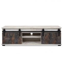 Maison Belfort TV-Lowboard Janze - Kiefer Weiß Dekor / Vintage Braun -Wohnzimmermöbel boutique en ligne 1000254967 210322 08495500009 DETAILS P000000001000254967