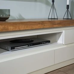 Fredriks TV-Lowboard Namona II - Inkl. Beleuchtung - Eiche Dekor / Weiß -Wohnzimmermöbel boutique en ligne 1000255072 220729 052 DETAILS P000000001000255072