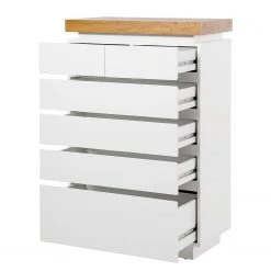 Fredriks Kommode Namona II - Inkl. Beleuchtung - Eiche Dekor / Weiß -Wohnzimmermöbel boutique en ligne 1000255075 220803 040 DETAILS P000000001000255075