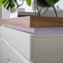 Fredriks Kommode Namona I - Inkl. Beleuchtung - Eiche Dekor / Weiß -Wohnzimmermöbel boutique en ligne 1000255076 220803 035 DETAILS P000000001000255076