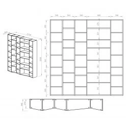 Temahome Regal Maze III - Sandgrau -Wohnzimmermöbel boutique en ligne 1000255246 210324 15033400227 SKETCH DETAILS P000000001000255246 sketch