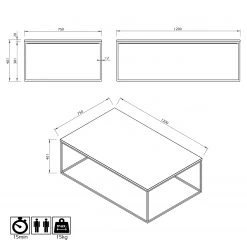 Temahome Couchtisch Gleam I - Marmor / Metall - Grün / Chrom - Breite: 120 cm -Wohnzimmermöbel boutique en ligne 1000255263 210324 15033700368 SKETCH DETAILS P000000001000255263 sketch