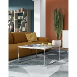 Temahome Couchtisch Gleam I - Marmor / Metall - Weiß / Chrom - Breite: 75 cm -Wohnzimmermöbel boutique en ligne 1000255269 210324 15033800400 MOOD DETAILS P000000001000255269 mood