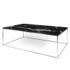 Temahome Couchtisch Gleam I - Marmor / Metall - Schwarz / Chrom - Breite: 120 cm