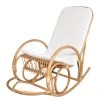 Ars Natura Schaukelsessel Avaray - Webstoff / Rattan - Beige
