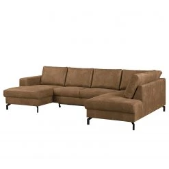 Loftscape Wohnlandschaft Le Vivier - Antikleder - Hellbraun - Longchair davorstehend links / Ottomane rechts -Wohnzimmermöbel boutique en ligne 1000255389 210428 14493400037 DETAILS P000000001000255389