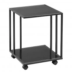 Loftscape Beistelltisch Bonnefond - Glas / Metall - Schwarz