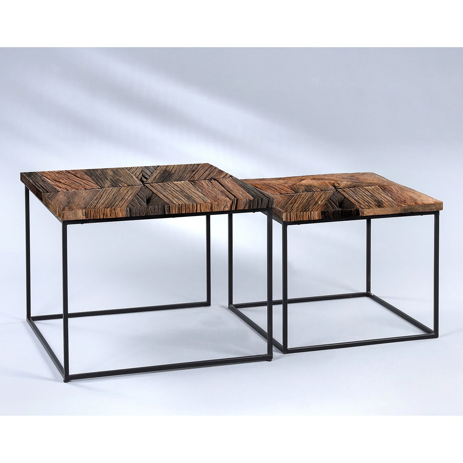 Red Living Couchtisch Le Meux I (2er-Set) - Altholz massiv / Metall - Braun / Schwarz 2 Red Living Couchtisch Le Meux I (2er-Set) - Altholz massiv / Metall - Braun / Schwarz – Bild 2