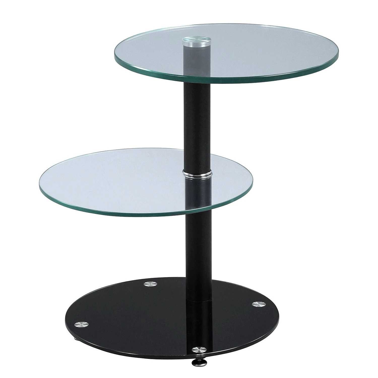 Loftscape Beistelltisch Billiers I - Glas / Metall - Schwarz 1 Loftscape Beistelltisch Billiers I - Glas / Metall - Schwarz