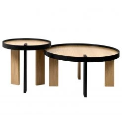 Temahome Beistelltisch Bruno - Echtholzfurnier / Metall - Eiche / Schwarz -Wohnzimmermöbel boutique en ligne 1000255961 210331 14443500009 DETAILS P000000001000255961