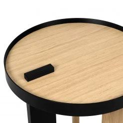 Temahome Beistelltisch Bruno - Echtholzfurnier / Metall - Eiche / Schwarz -Wohnzimmermöbel boutique en ligne 1000255961 210331 14443600010 DETAILS P000000001000255961