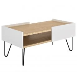 Temahome Couchtisch Nina - Echtholzfurnier / Metall - Eiche / Weiß 10 Temahome Couchtisch Nina - Echtholzfurnier / Metall - Eiche / Weiß -Wohnzimmermöbel boutique en ligne 1000255974 210331 14453700050 DETAILS P000000001000255974