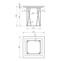 Temahome Beistelltisch Helix - Marmor / Metall - Weiß -Wohnzimmermöbel boutique en ligne 1000255991 210331 14484200179 SKETCH DETAILS P000000001000255991 sketch