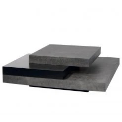 Temahome Couchtisch Slate - Beton Dekor / Schwarz