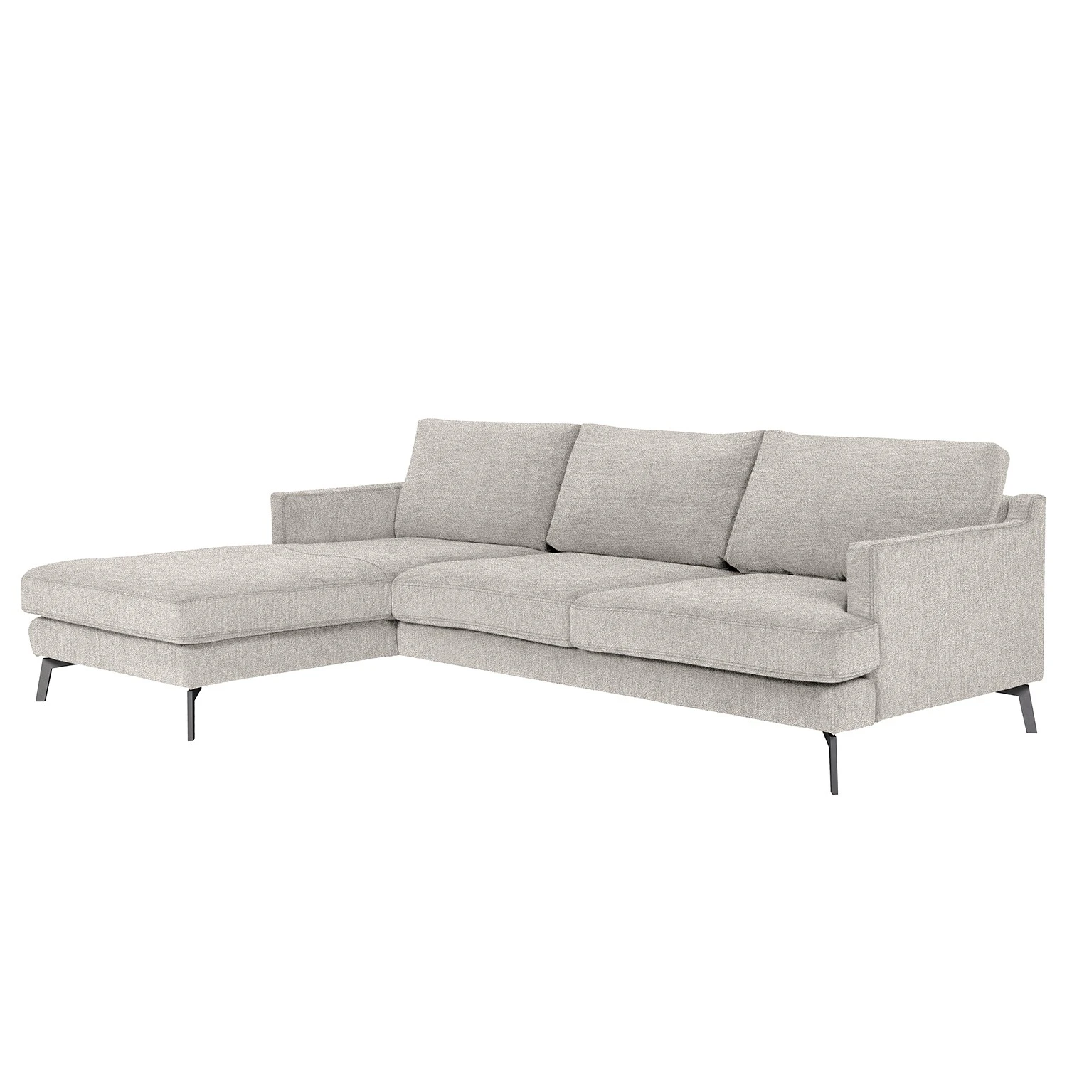 Studio Copenhagen Ecksofa Vieux Bourg - Flachgewebe Nona: Hellgrau - Longchair davorstehend links 1 Studio Copenhagen Ecksofa Vieux Bourg - Flachgewebe Nona: Hellgrau - Longchair davorstehend links