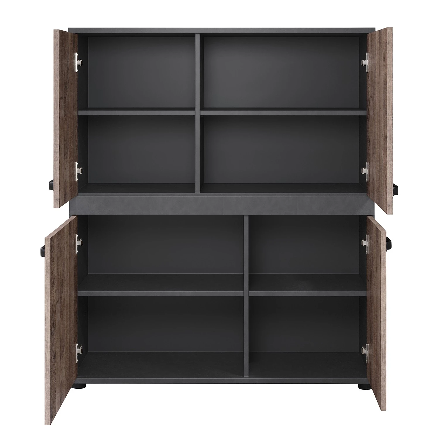 Trendteam Kommode Stripe II - Altholz Dekor / Grau 3 Trendteam Kommode Stripe II - Altholz Dekor / Grau – Bild 3