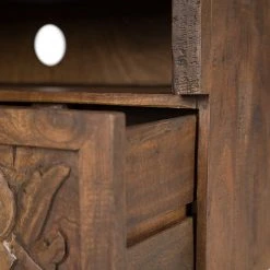 Wolf-Möbel TV-Lowboard Carving - Akazie massiv -Wohnzimmermöbel boutique en ligne 1000256998 220520 039 DETAILS P000000001000256998