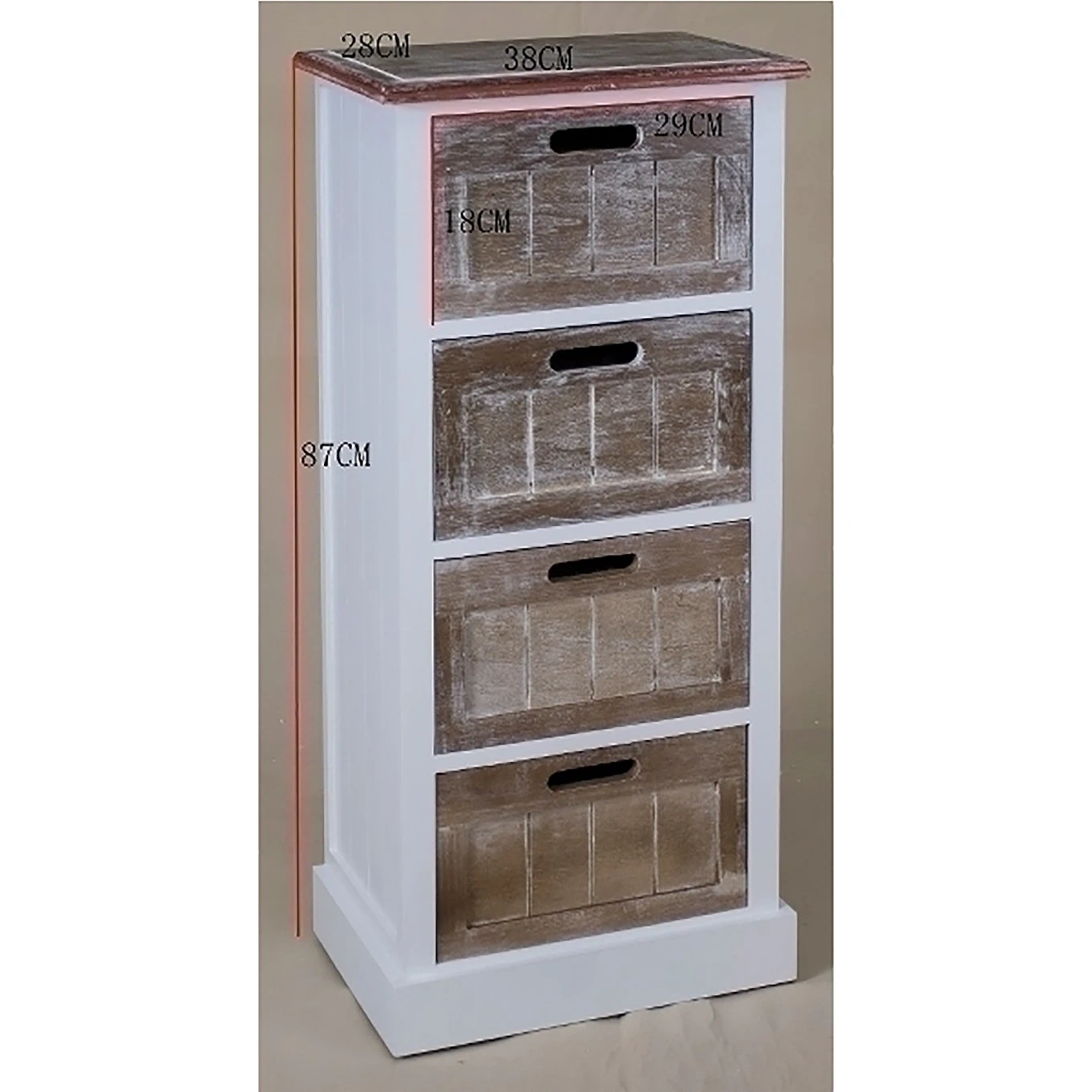 Ridgevalley Kommode Beauvain - Paulownia massiv - Braun / Weiß 8 Ridgevalley Kommode Beauvain - Paulownia massiv - Braun / Weiß – Bild 8